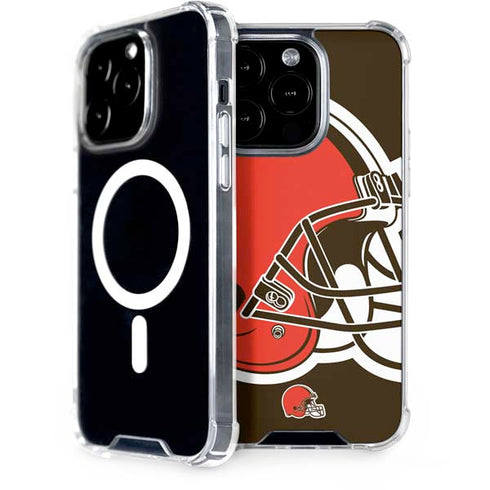 NFL Cleveland Browns Large Logo iPhone 15 Pro MagSafe Case